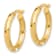 14k Yellow Gold 7/8" Polished and Diamond-Cut Hoop Earrings