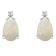 8x5mm Pear Shape Opal with Diamond Accents 14k White Gold Stud Earrings