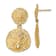 14k Yellow Gold Textured Double Sand Dollar Dangle Earrings