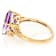 Amethyst Kite Solitaire Ring In 18K Gold Over Sterling Silver 2.65ct