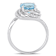 2.50ctw Sky Blue and White Topaz with Diamond Accent Swirl Ring in
Sterling Silver