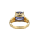Blue And White Cubic Zirconia 18k Yellow Gold Over Silver December
Birthstone Ring 6.72ctw