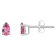 5x3mm Pear Shape Pink Topaz 14k White Gold Stud Earrings