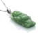 Sterling Silver Jadeite 32x17MM  Buddha Pendant with Singapore Chain