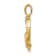 14K Yellow Gold .03ctw Diamond and Rhodium Heart with 3 Smaller Hearts Pendant