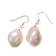 Baroque Pearl Drop Earrings In 14K Gold Over Sterling Silver