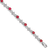 Rhodium Over 14k White Gold Diamond and Ruby Bracelet