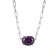 Purple Cubic Zirconia Rhodium Over Sterling Silver Paperclip Necklace 4.03ctw