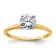 14K Yellow Gold With White Gold Accents 1 ct. D E F Pure Light Round
Moissanite Solitaire Ring