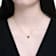 Emerald Color CZ Heart Shape Solitaire Necklace In 14K Gold Over Brass