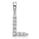 Rhodium Over 14K White Gold Lab Grown Diamond Letter L Initial Pendant