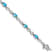 Rhodium Over 14k White Gold Blue Topaz and Diamond Infinity Bracelet