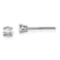 14K White Gold Lab Grown Diamond 1/4ctw VS/SI GH Screw Back 4 Prong Earrings