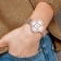 Charles Hubert Ladies Rose IP Plated Stainless 36x36mm Watch