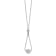 Sterling Silver Rhodium-plated Diamond-cut Beaded Drop 18-inch Necklace