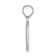 Rhodium Over 14k White Gold Polished Script Letter V Initial Pendant