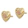 14K Yellow Gold and 14K Rose Gold Polished and Textured Floral in Heart
Stud Earrings