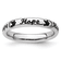 Sterling Silver Stackable Expressions Expressions Black Enamel Hope Ring