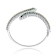 Emerald Color CZ Bangle Bracelet In Sterling Silver