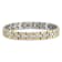 White Cubic Zirconia Stainless Steel Polished Yellow IP Plated Men's Bracelet