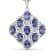 Oval Tanzanite and Cubic Zirconia Rhodium Over Sterling Silver Pendant
with chain, 4.27ctw