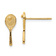 14k Yellow Gold Mini Tennis Racquet with Ball Stud Earrings