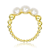 Pear Shape Freshwater Pearl Band Ring In 14K Gold Over Sterling Silver