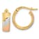 14k Yellow Gold and Rhodium Over 14k Yellow Gold Polished and Satin
9/16" Hoop Earrings