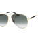 Jimmy Choo Black and Gold Tone Frame/ Gray Gradient Aviator Sunglasses