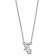 Rhodium Over Sterling Silver MLB LogoArt Chicago White Sox Pendant Necklace