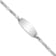 Rhodium Over 14k White Gold Oval Figaro Link ID Bracelet