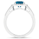 2.34ctw London Blue Topaz and Diamond 14K White Gold Halo Ring