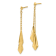 14K Yellow Gold Polished Post Dangle Earrings