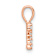 14k Rose Gold Diamond Number 2 Pendant