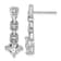 Rhodium Over Sterling Silver Polished Fancy Cubic Zirconia Link Post
Dangle Earrings