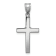 Rhodium Over 14K White Gold 0.01ct Diamond Heart Cross Pendant
