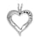 Rhodium Over 14k White Gold Diamond Fancy Heart Pendant