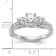 Rhodium Over 14K White Gold Lab Grown Diamond SI1/SI2, G H I, 3-Stone
Engagement Ring