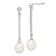 Rhodium Over Sterling Silver 8-9mm White Rice Freshwater Cultured Pearl
CZ Earrings