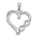 Rhodium Over 14K White Gold Polished Small Infinity Heart Pendant