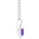 7mm Cushion Amethyst 1/6 ctw Diamond Rhodium Over Sterling Silver Halo
Pendant with Chain