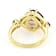 Amethyst With White Zircon Ring In 18K Gold Over Sterling Silver 3.88ctw
