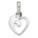 Rhodium Over Sterling Silver Open Heart Horse Head Pendant