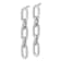 Rhodium Over 14k White Gold Polished and Textured Twisted Chain Link
Dangle Earrings