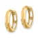 14K Yellow Gold 9/16" Polished Faceted Hinged Hoop Earrings