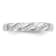 Rhodium Over 14K White Gold Diamond Trio Ladies Wedding Band 0.05ctw
