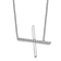 Rhodium Over 14k White Gold Sideways Diamond Initial X Pendant Cable
Link 18 Inch Necklace