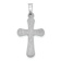 Rhodium Over 14k White Gold Polished Brushed INRI Rounded Crucifix Pendant