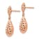 14k Rose Gold Diamond-Cut Puffed Teardrop Dangle Earrings