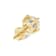 White Cubic Zirconia 14k Yellow Gold Studs With Velvet Gift Box 4ctw